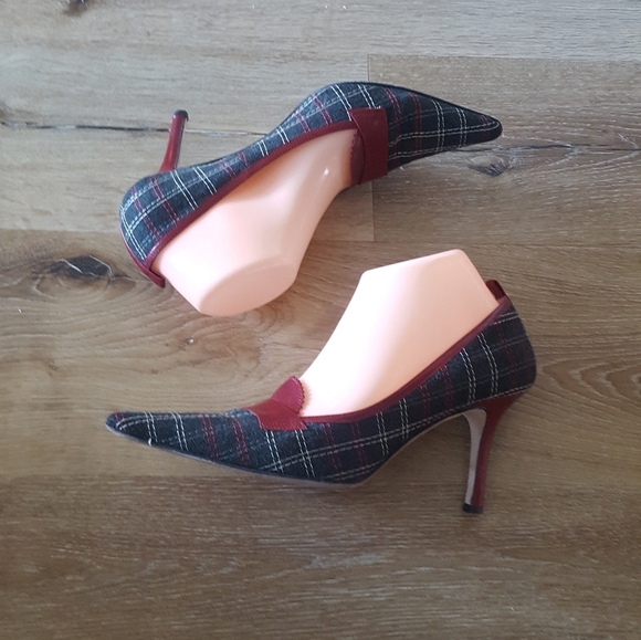 Ellen Tracy -‎ Vintage Wool & Leather Heels - Picture 3 of 7